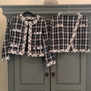 Matching tweed  jacket and skirt